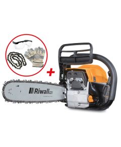 Riwall PRO RPCS 5140 SET benzinmotoros láncfűrész 49 cm3 motorral és ajándék tartozékokkal