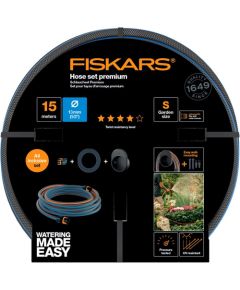 Fiskars Locsolótömlő szett, 13 mm-es (1/2) tömlővel, tartóval 15 m Q4