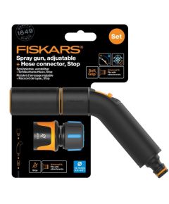 Fiskars Comfort locsolópisztoly, állítható fejjel + CF tömlőcsatlakozó 13-15mm