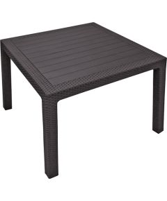 KETER MELODY QUARTTED polyrattan kerti asztal, 95 cm - barna