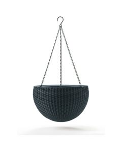 KETER Hanging sphere polyrattan függő virágcserép - grafit