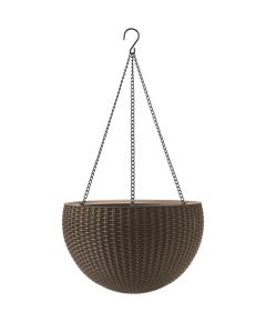 KETER Hanging sphere polyrattan függő virágcserép - barna