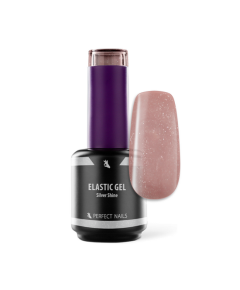 Perfect Nails Elastic Cover - Rubber Base Gel - Ecsetes Műkörömépítő Zselé 15ml - Silver Shine