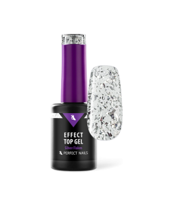 Perfect Nails Flakes Effect Fényzselé - Silver Flakes