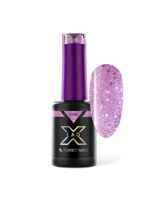 Perfect Nails LacGel LaQ X Gél Lakk 8ml - Purple X066 - Sparkle