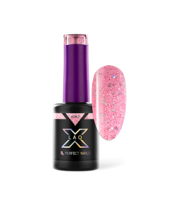 Perfect Nails LacGel LaQ X Gél Lakk 8ml - Pink X067 - Sparkle