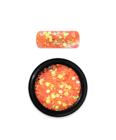 Moyra Holo glitter mix No.22 Chameleon light orange