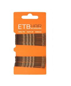 ETB Hair Barna hullámcsat 7cm 24db