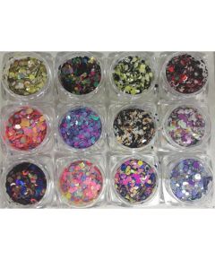 Diamond Nails Rainbow konfetti szett 12db