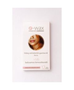 E-wax hideg Szőrtelenítő gyantacsík arcra 6×2db +1db gyantázás utáni törlőkendő