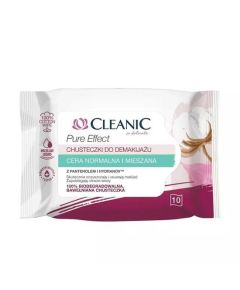 Cleanic Pure Effect Sminkeltávolító törlőkendő Micellás folyadékkal 10db