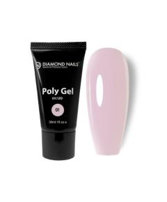 Diamond Nails Poly Gel 01 - MILKY PINK 30ml