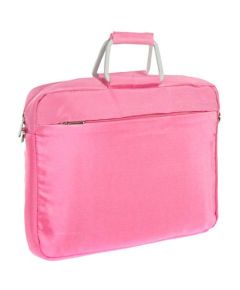 Könnyű, pink laptoptartós gyöngyvászon táska