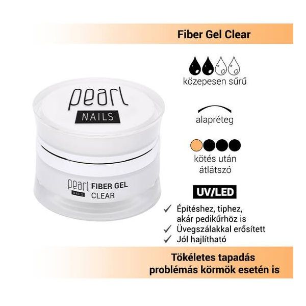 Pearl Fiber Gel átlátszó építőzselé 50ml