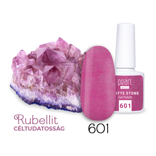 Pearl Matte Stone 601 gél lakk - pink &quot;Rubellit&quot;