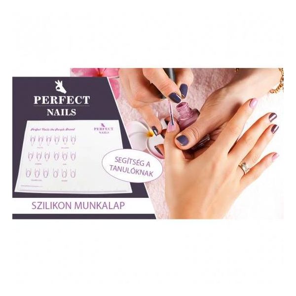 Perfect Nails Szilikon munkalap - clear körömformás