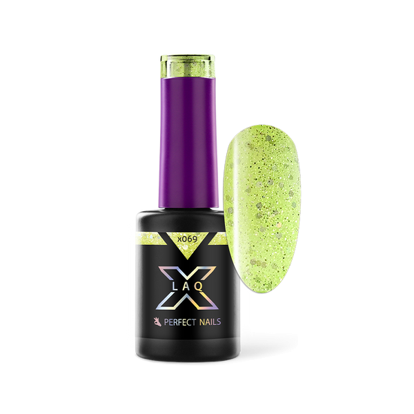 Perfect Nails LacGel LaQ X Gél Lakk 8ml - Yellow X069 - Sparkle