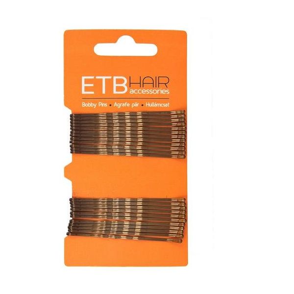 ETB Hair Barna hullámcsat 7cm 24db