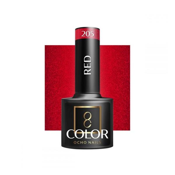 Ocho Nails Gél Lakk Red 205  5g