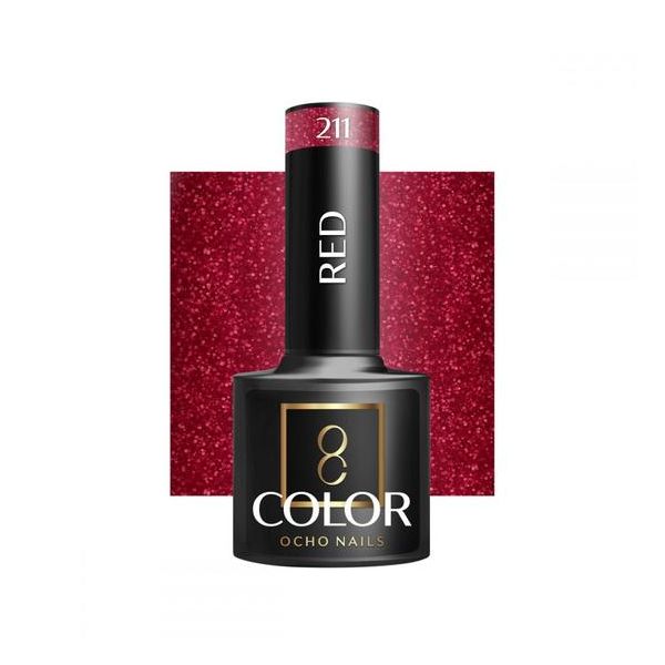 Ocho Nails Gél Lakk Red 211  5g