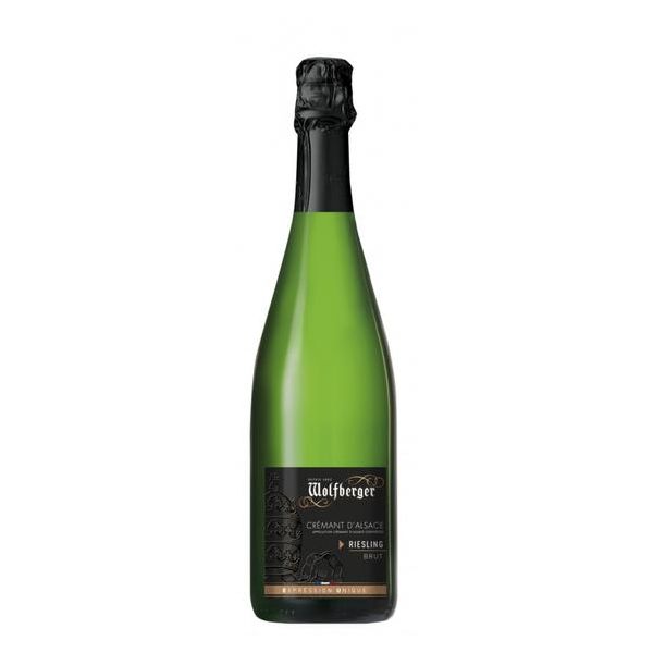 Wolfberger: Crémant d' Alsace Riesling Brut száraz fehér pezsgő (Elzász, Franciaország)